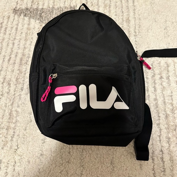 Fila Handbags - Fila Black Mini Backpack with Pink Zippers